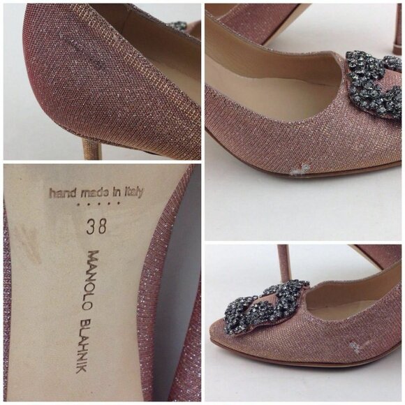 MANOLO BLAHNIK Hangisi Pump Sz 8 - Picture 8 of 8